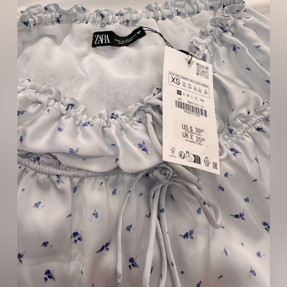 NWT Zara satin floral mini skirt - Picture 7 of 12